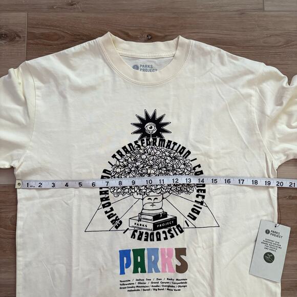 NWT Parks Project Tree Of Knowledge Long-Sleeve T-Shirt in Natural sz Small - Picture 5 of 6